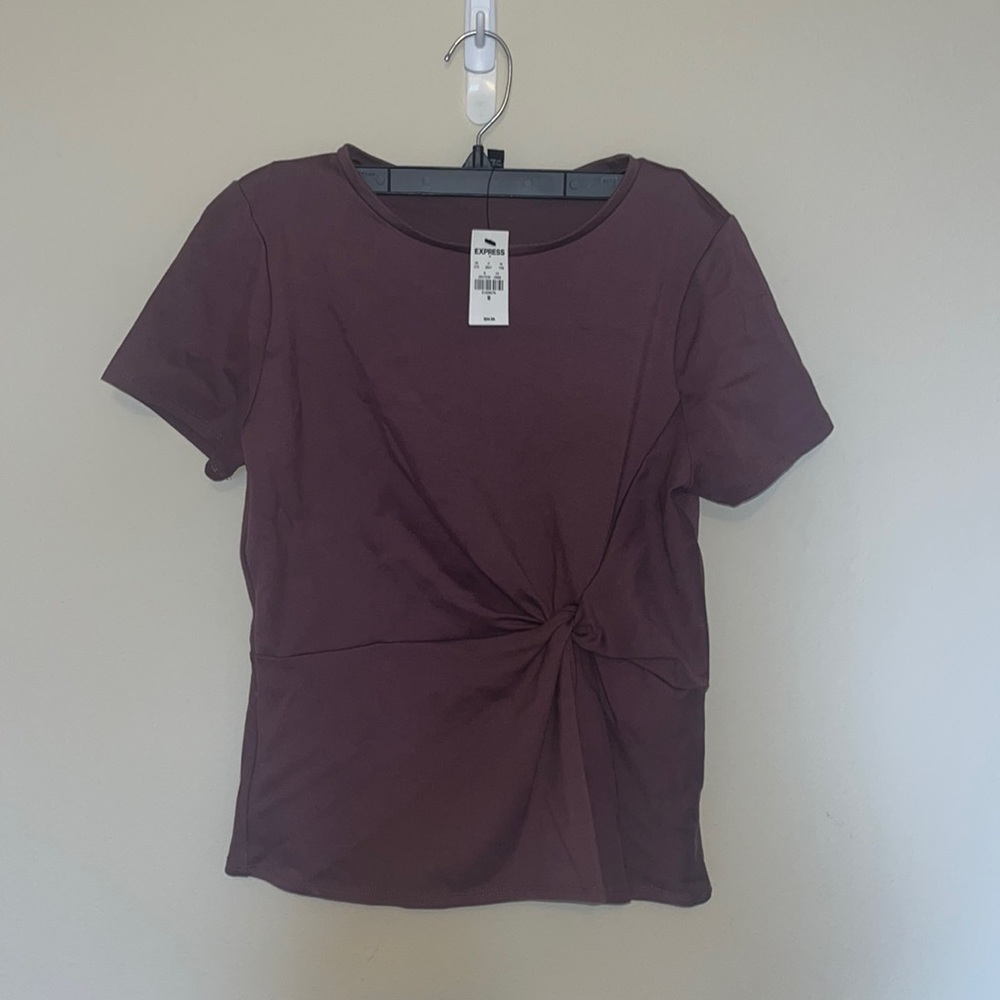 Medium Express eggplant tie detail shirt